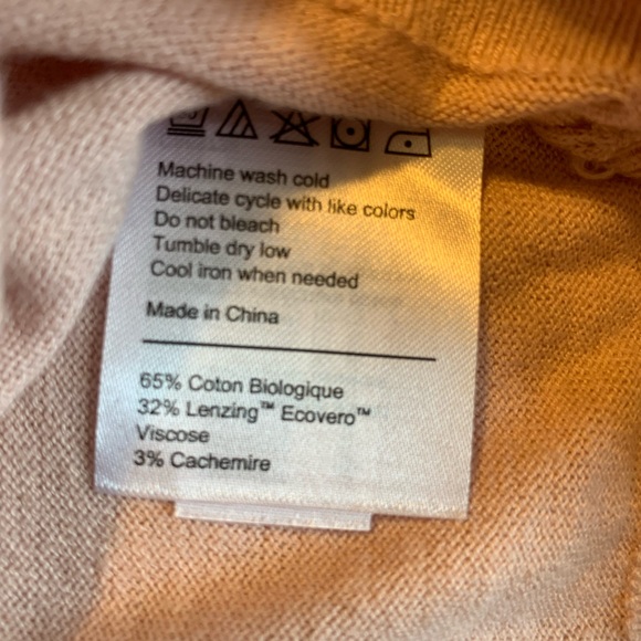 Quince Lightweight Organic Cotton Cashmere Crew Neck Sweater Medium - Picture 8 of 9